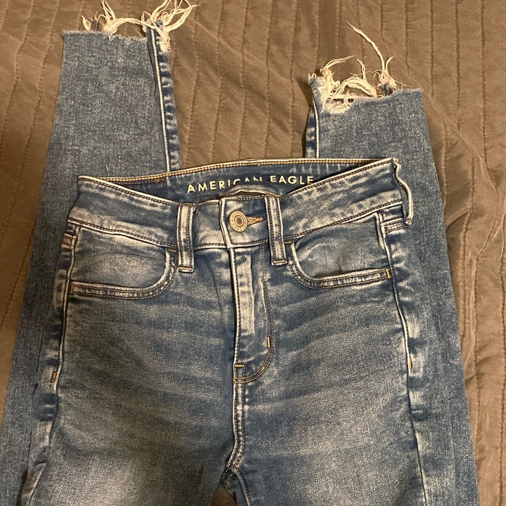 american eagle hi rise jeggings
